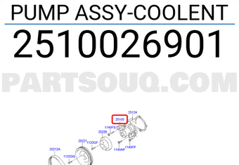 Hyundai / KIA 2510026901 PUMP ASSY-COOLENT