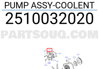 Hyundai / KIA 2510032020 PUMP ASSY-COOLENT