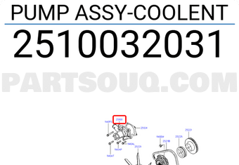 Hyundai / KIA 2510032031 PUMP ASSY-COOLENT