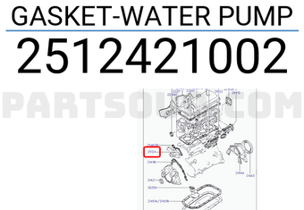 Hyundai / KIA 2512421002 GASKET-WATER PUMP