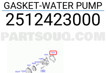 Hyundai / KIA 2512423000 GASKET-WATER PUMP