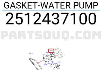 Hyundai / KIA 2512437100 GASKET-WATER PUMP