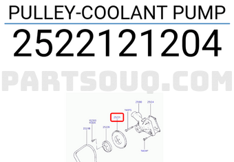 Hyundai / KIA 2522121204 PULLEY-COOLANT PUMP