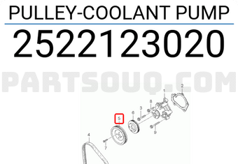 Hyundai / KIA 2522123020 PULLEY-COOLANT PUMP