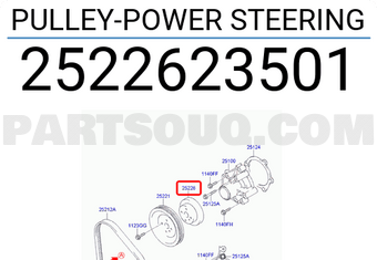 Hyundai / KIA 2522623501 PULLEY-POWER STEERING