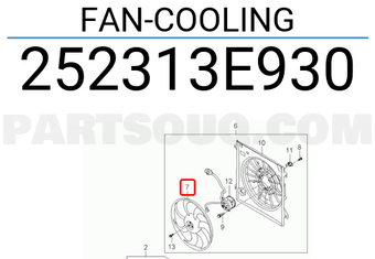 Hyundai / KIA 252313E930 FAN-COOLING