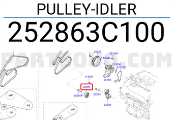 Hyundai / KIA 252863C100 PULLEY-IDLER