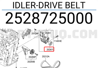 Hyundai / KIA 2528725000 IDLER-DRIVE BELT