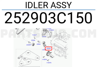 Hyundai / KIA 252903C150 IDLER ASSY
