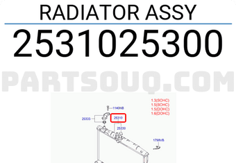 Hyundai / KIA 2531025300 RADIATOR ASSY