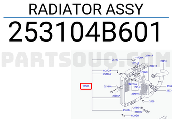 Hyundai / KIA 253104B601 RADIATOR ASSY