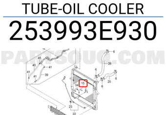 Hyundai / KIA 253993E930 TUBE-OIL COOLER