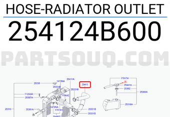 Hyundai / KIA 254124B600 HOSE-RADIATOR OUTLET