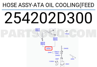 Hyundai / KIA 254202D300 HOSE ASSY-ATA OIL COOLING(FEED