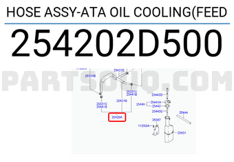 Hyundai / KIA 254202D500 HOSE ASSY-ATA OIL COOLING(FEED