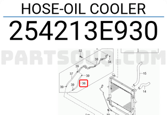 Hyundai / KIA 254213E930 HOSE-OIL COOLER