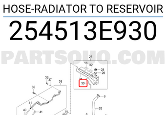 Hyundai / KIA 254513E930 HOSE-RADIATOR TO RESERVOIR