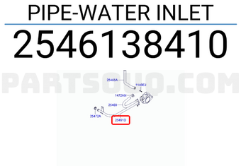 PIPE-WATER INLET 2546138410 | Hyundai / KIA Parts | PartSouq