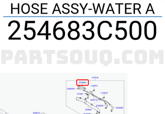 Hyundai / KIA 254683C500 HOSE ASSY-WATER A