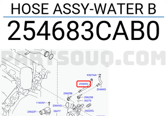 Hyundai / KIA 254683CAB0 HOSE ASSY-WATER B