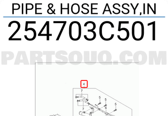 Hyundai / KIA 254703C501 PIPE & HOSE ASSY,IN