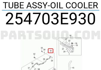 Hyundai / KIA 254703E930 TUBE ASSY-OIL COOLER