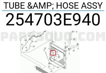 Hyundai / KIA 254703E940 TUBE & HOSE ASSY