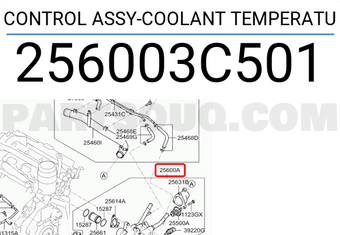 Hyundai / KIA 256003C501 CONTROL ASSY-COOLANT TEMPERATU