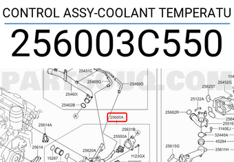 Hyundai / KIA 256003C550 CONTROL ASSY-COOLANT TEMPERATU