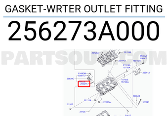 Hyundai / KIA 256273A000 GASKET-WRTER OUTLET FITTING
