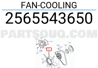 Hyundai / KIA 2565543650 FAN-COOLING