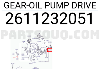 Hyundai / KIA 2611232051 GEAR-OIL PUMP DRIVE