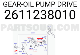 Hyundai / KIA 2611238010 GEAR-OIL PUMP DRIVE
