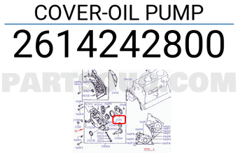 Hyundai / KIA 2614242800 COVER-OIL PUMP