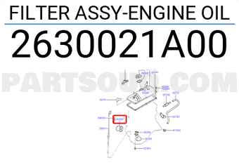 Hyundai / KIA 2630021A00 FILTER ASSY-ENGINE OIL