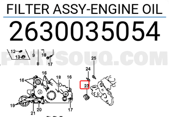 Hyundai / KIA 2630035054 FILTER ASSY-ENGINE OIL