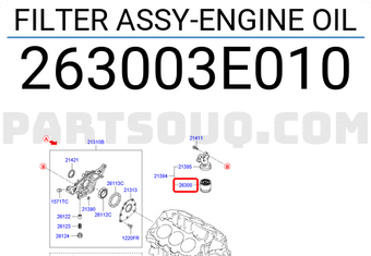 Hyundai / KIA 263003E010 FILTER ASSY-ENGINE OIL