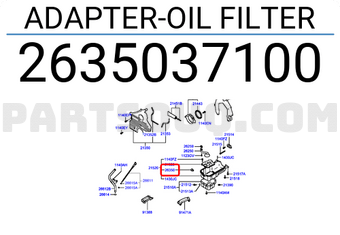 Hyundai / KIA 2635037100 ADAPTER-OIL FILTER