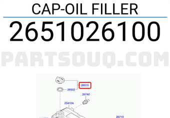 Hyundai / KIA 2651026100 CAP-OIL FILLER