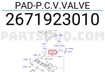 通販 送料無料  KIA / Hyundai | 267193C100 PAD-P.C.V.VALVE Parts PartSouq | 邦楽