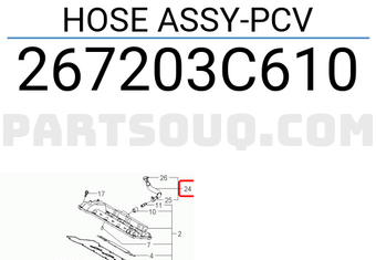 Hyundai / KIA 267203C610 HOSE ASSY-PCV