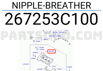 Hyundai / KIA 267253C100 NIPPLE-BREATHER