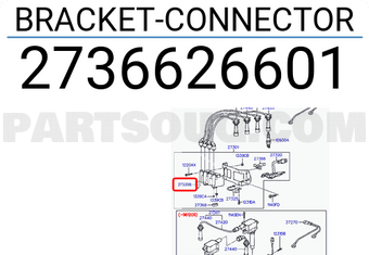 Hyundai / KIA 2736626601 BRACKET-CONNECTOR