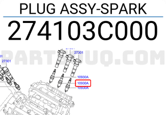 Hyundai / KIA 274103C000 PLUG ASSY-SPARK