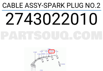 Hyundai / KIA 2743022010 CABLE ASSY-SPARK PLUG NO.2