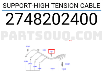 Hyundai / KIA 2748202400 SUPPORT-HIGH TENSION CABLE