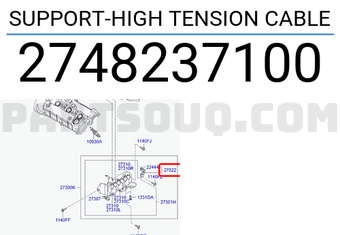 Hyundai / KIA 2748237100 SUPPORT-HIGH TENSION CABLE