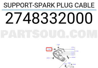 Hyundai / KIA 2748332000 SUPPORT-SPARK PLUG CABLE