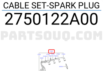 Hyundai / KIA 2750122A00 CABLE SET-SPARK PLUG