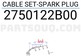 Hyundai / KIA 2750122B00 CABLE SET-SPARK PLUG
